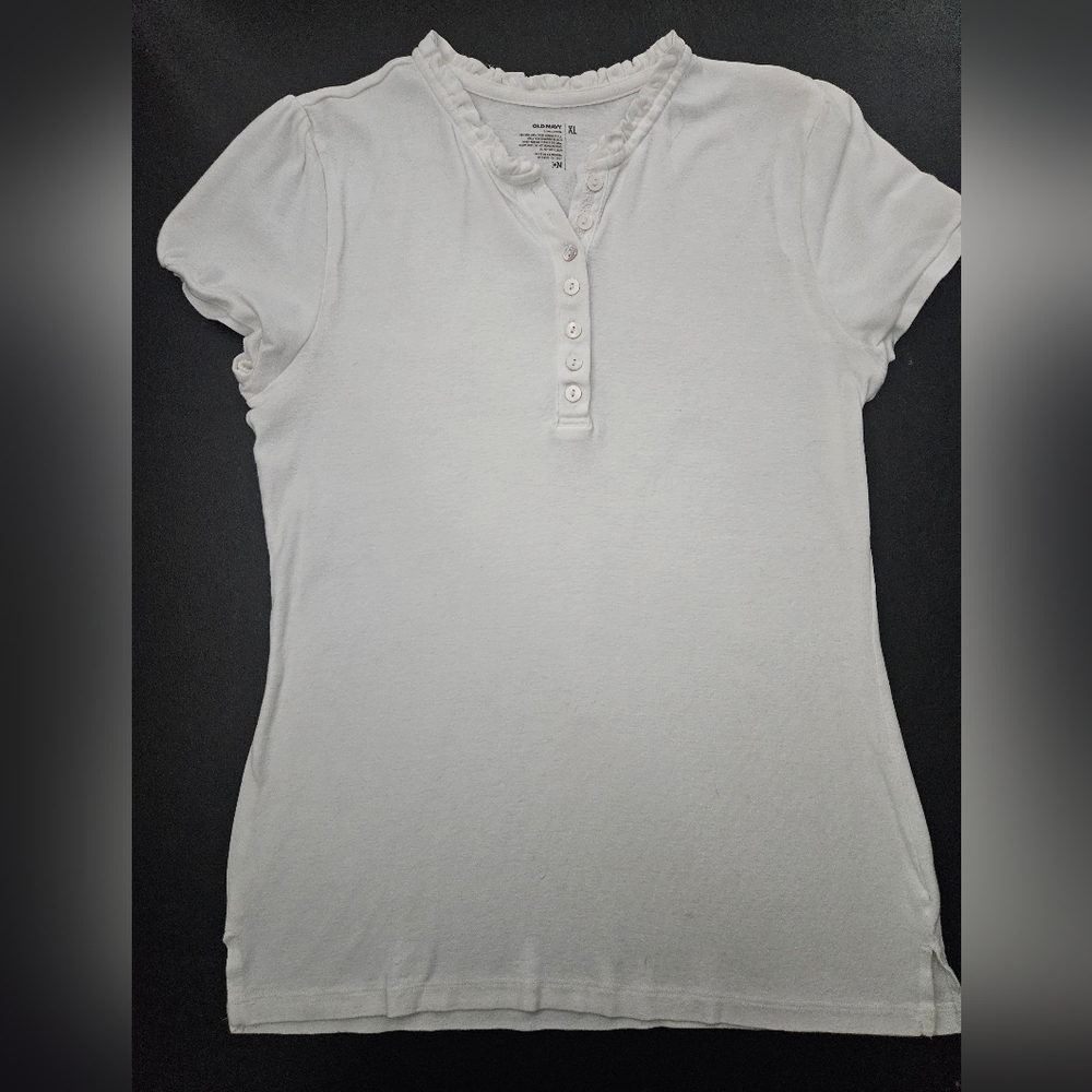 Vintage '08 - NWOT  Old Navy White Cotton Jersey - Size XL